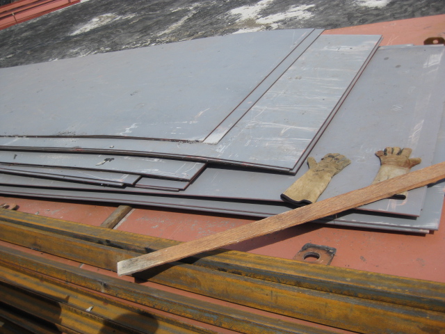 Sandblasted steel plates